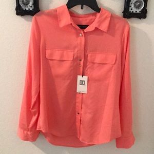 Large Ivanka Trump Coral blouse.